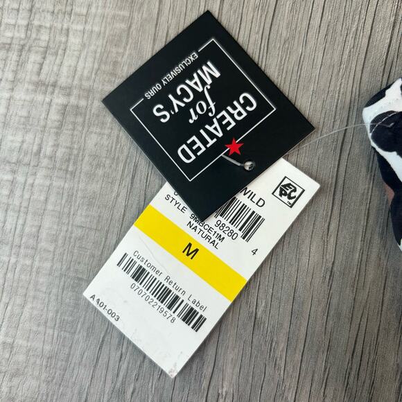 Bar III 'Run Wild' Swimsuit Leopard/Cheetah Animal Print Strapless/Halter M Knot - Picture 4 of 6